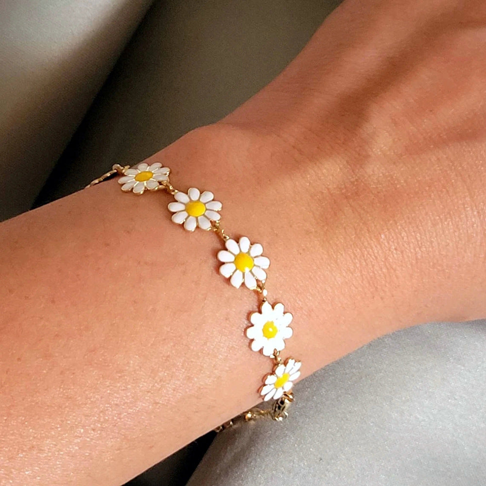 Bracelet Chaîne fleurie - L'élégance discrète
