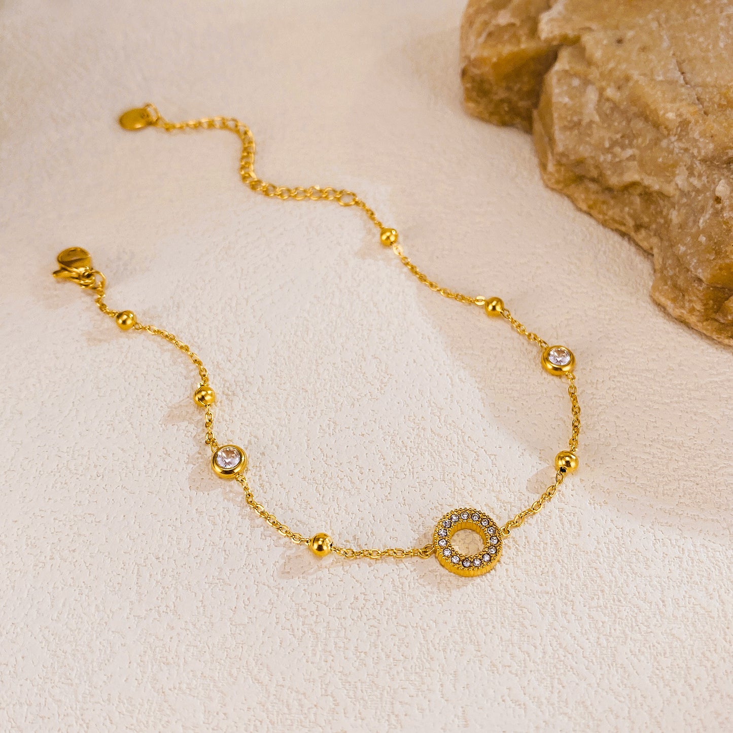 Bracelet Minimaliste cercle scintillant