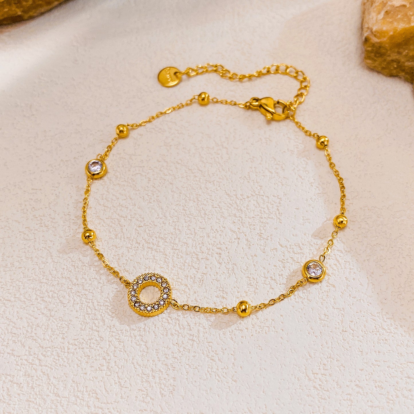 Bracelet Minimaliste cercle scintillant