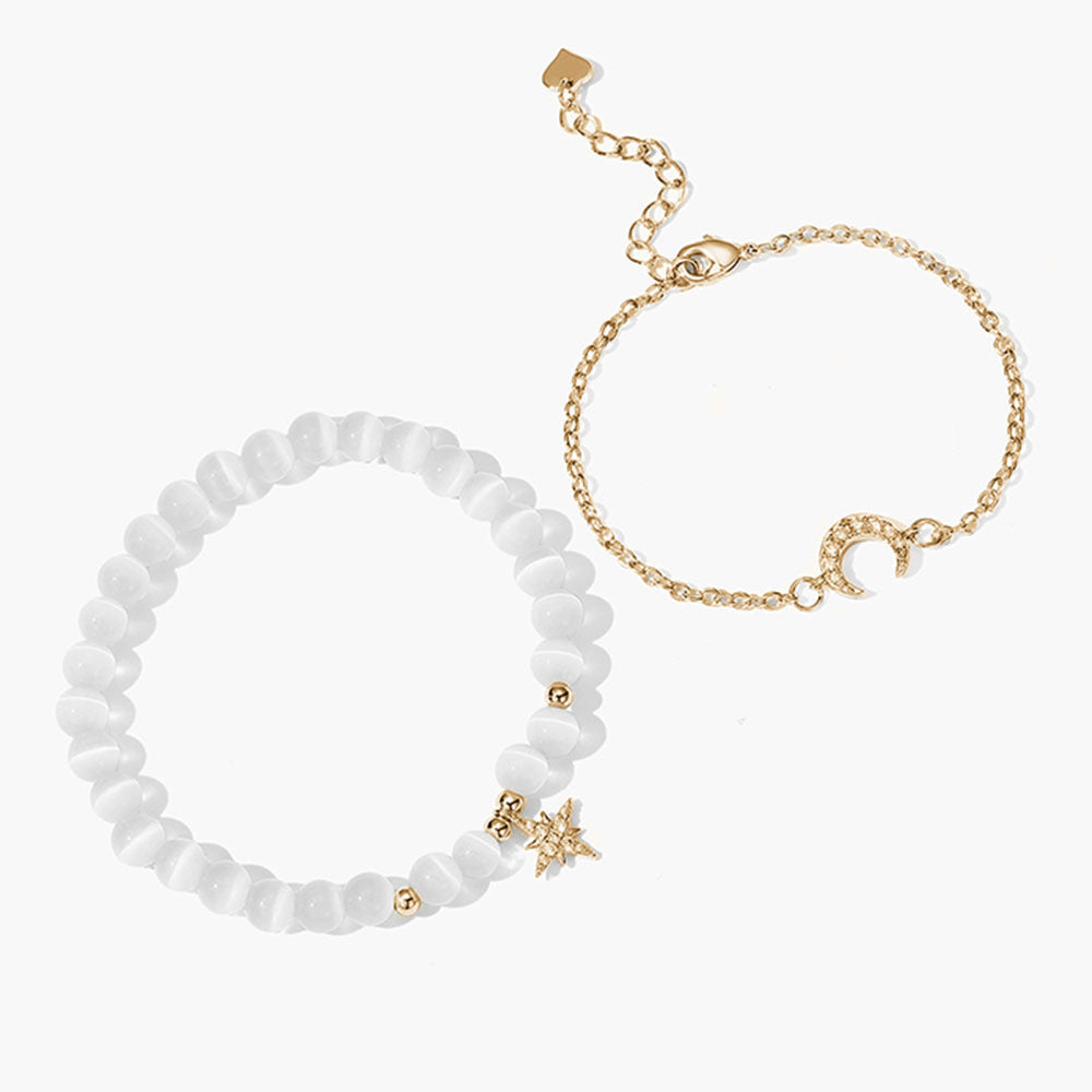 Bracelet Éclat stellaire opalin