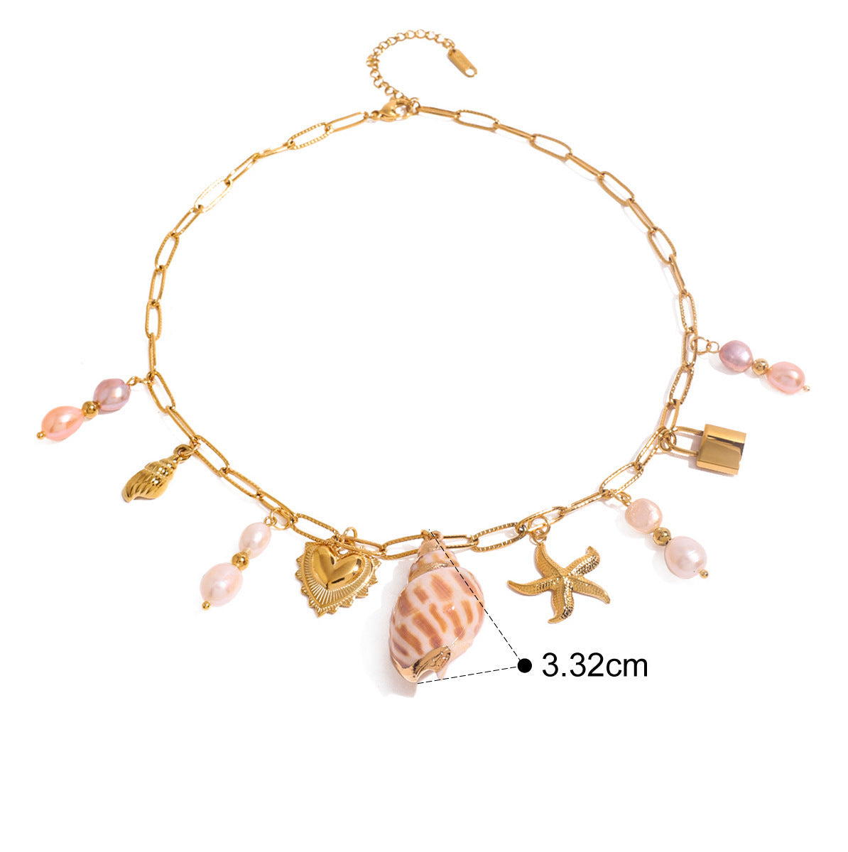 Collier Douceur marine - Perle & coquillages