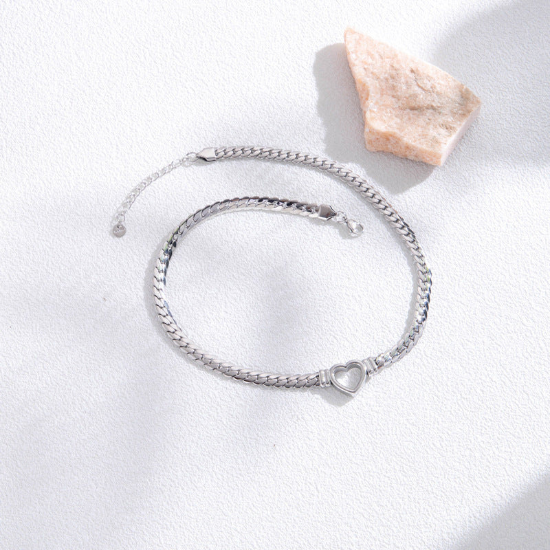 Bracelet Cœur évidé minimaliste