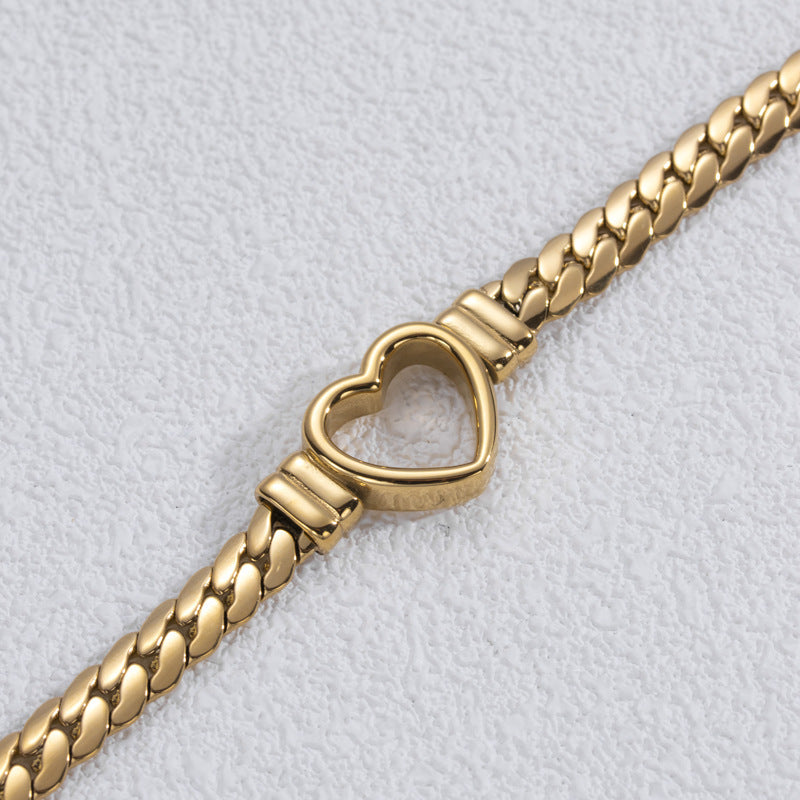 Bracelet Cœur évidé minimaliste