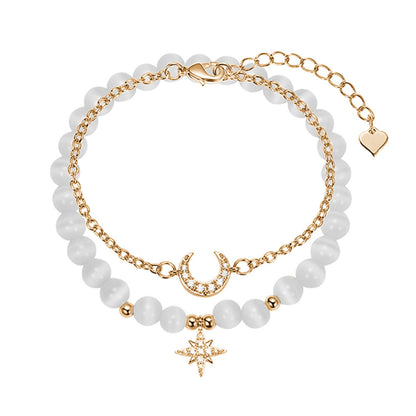 Bracelet Éclat stellaire opalin