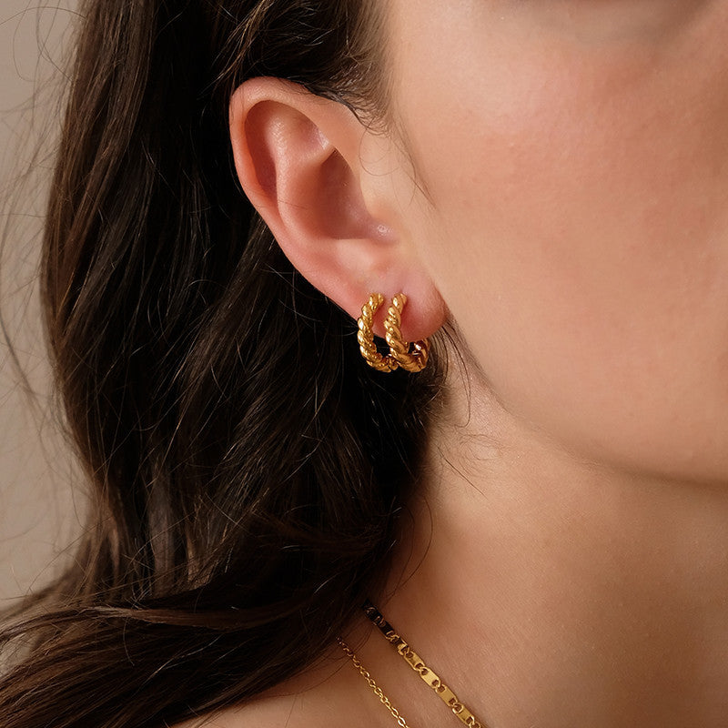Boucles d’oreilles torsadées Chic – Élégance tendance
