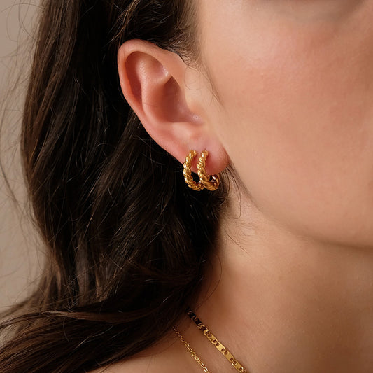 Boucles d’oreilles torsadées Chic – Élégance tendance