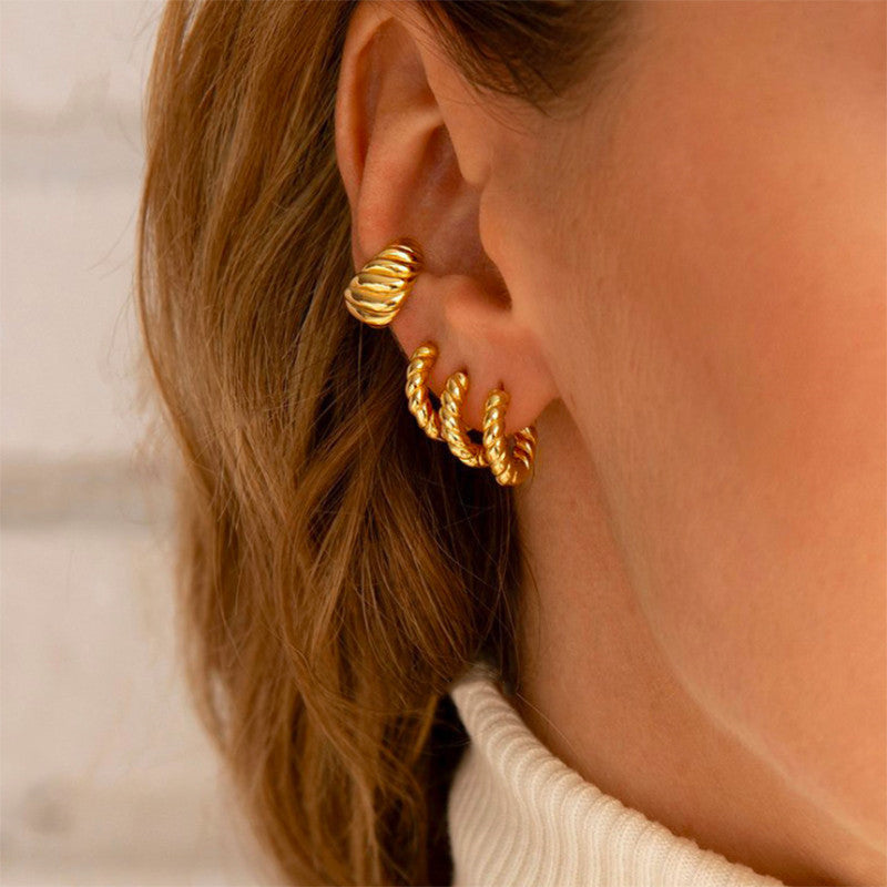 Boucles d’oreilles torsadées Chic – Élégance tendance