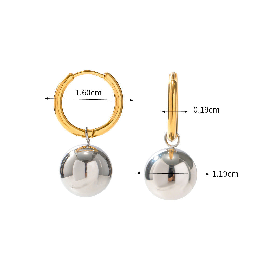 Boucles d'oreilles Boule dorée minimaliste