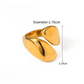 Bague ovale Sculpturale - L'Éclat moderne à ton doigt
