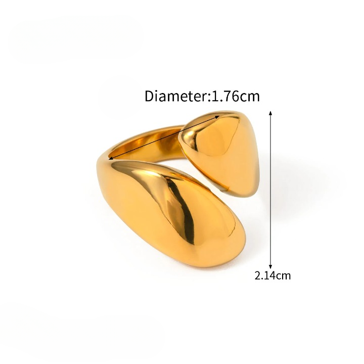 Bague ovale Sculpturale - L'Éclat moderne à ton doigt