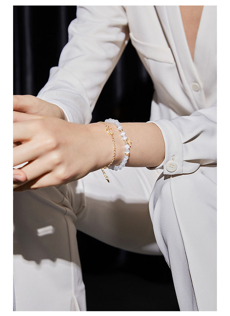 Bracelet Éclat stellaire opalin