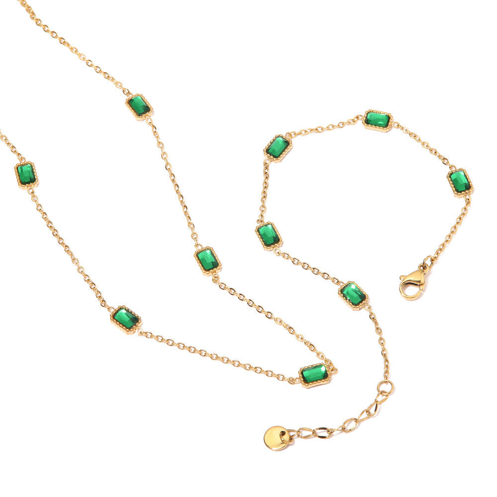 Ensemble bijoux Éclat émeraude