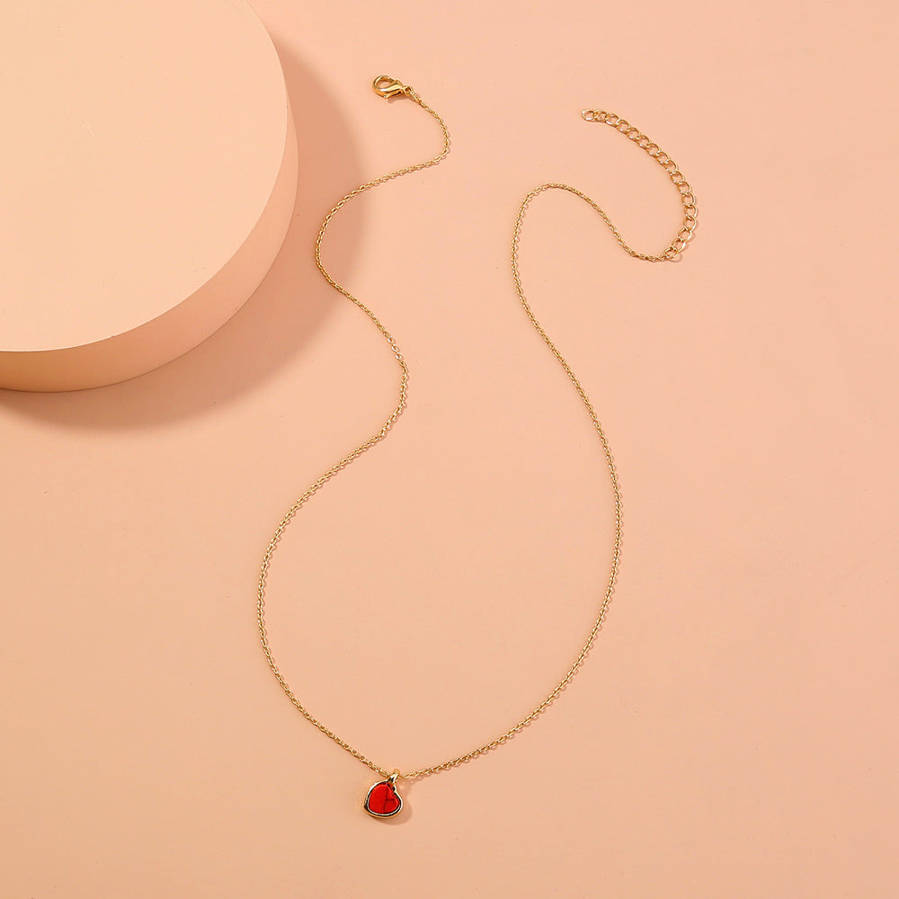 Collier Cœur rouge passion