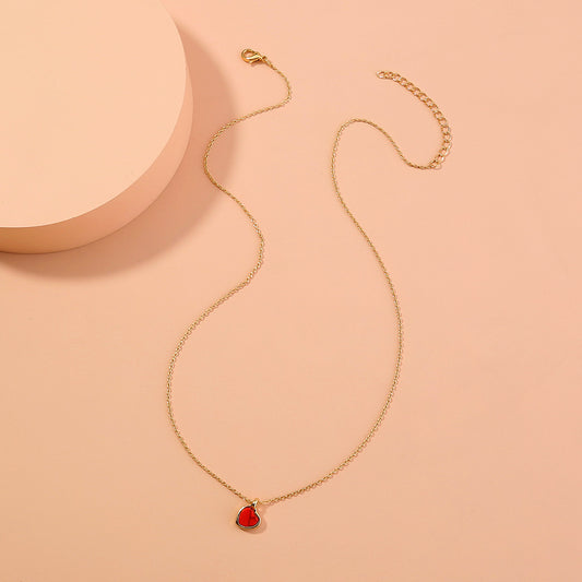 Collier Cœur rouge passion