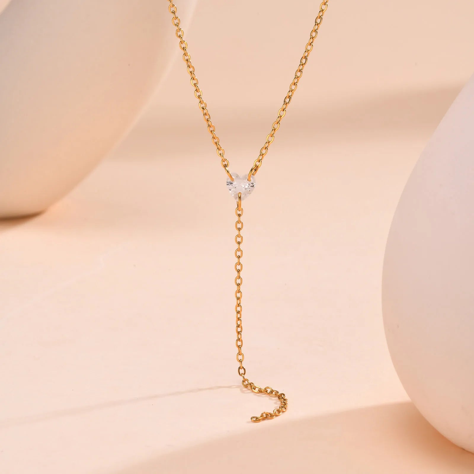 Drop Y Lariat Necklace with Bar Pendant, Stainless Steel Long Chain, Womens Necklaces Trendy