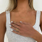 Youthway Metal Double Stainless Steel Opening Ring Vintage Elegant Waterproof Stylish Jewelry for Women Personality Gift 2024