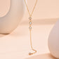 Drop Y Lariat Necklace with Bar Pendant, Stainless Steel Long Chain, Womens Necklaces Trendy