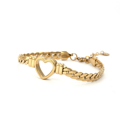 Bracelet Cœur évidé minimaliste