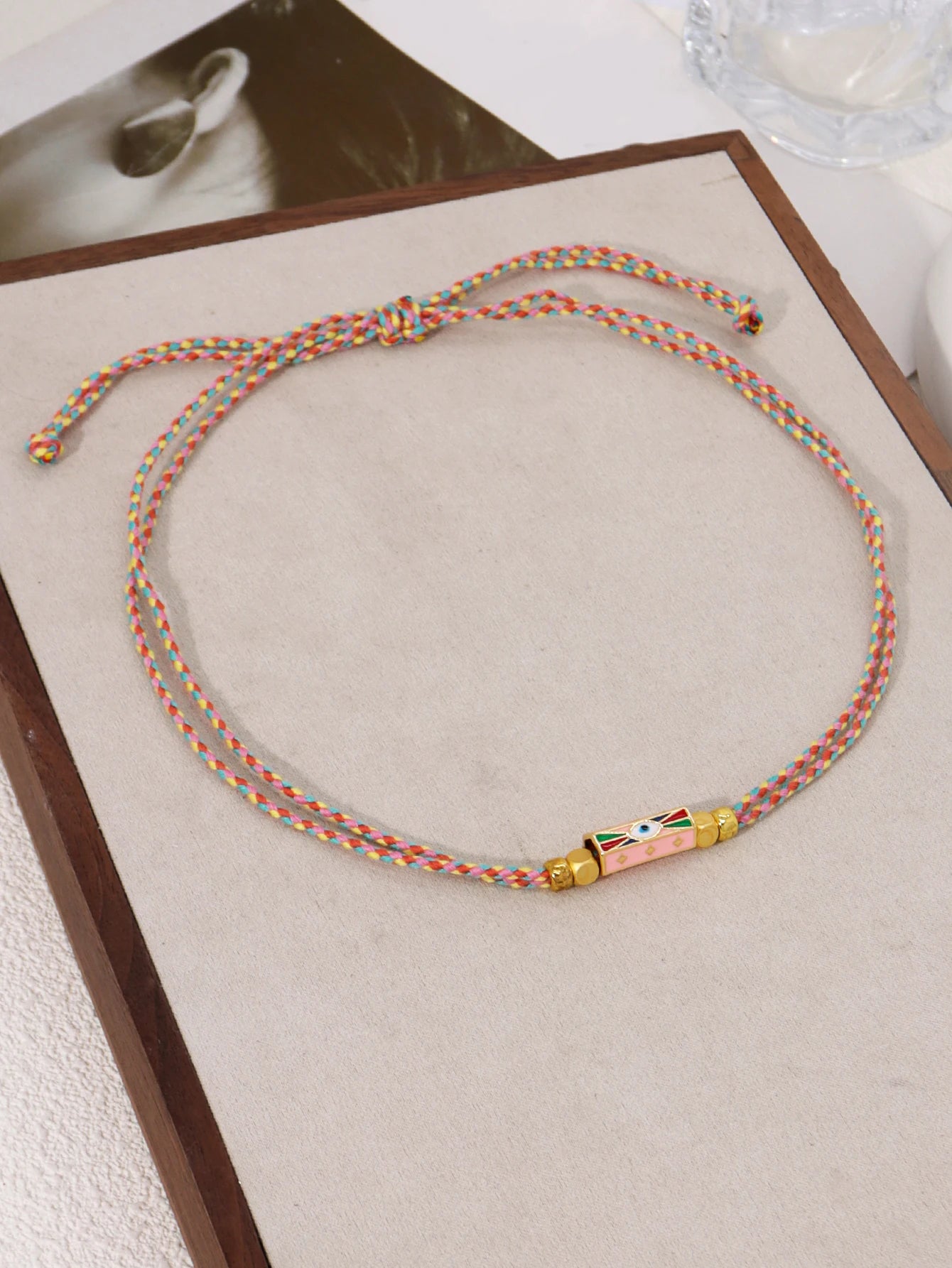 Tribal Style Handmade Braided Rope Pendant Necklace with Letter Charms for Women Party Accessories Necklace Jewelry