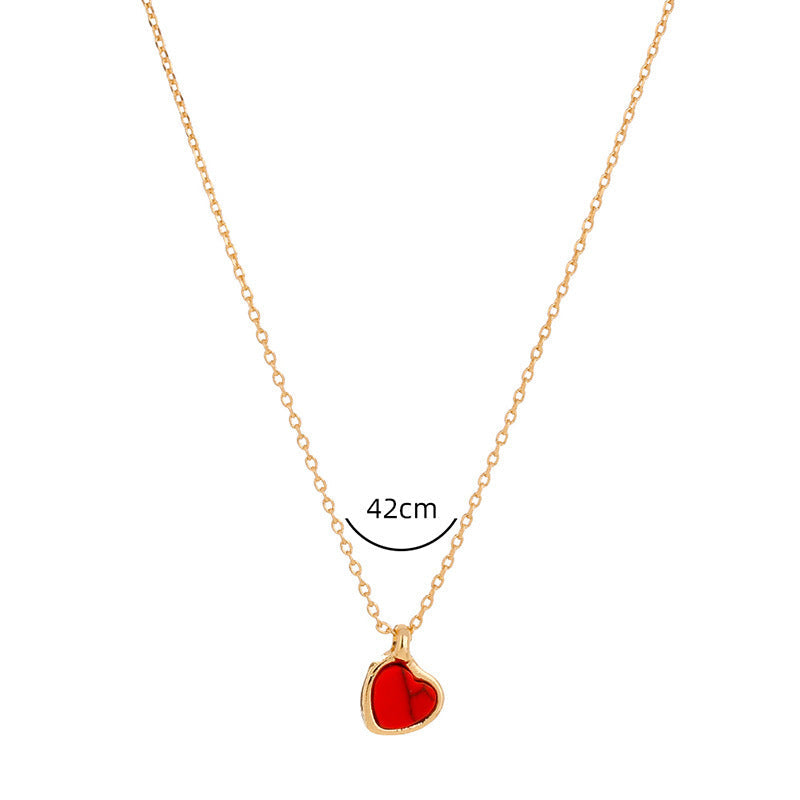 Collier Cœur rouge passion