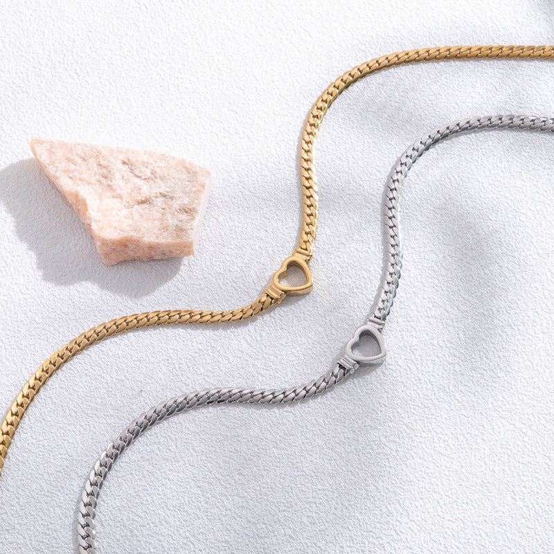 Bracelet Cœur évidé minimaliste