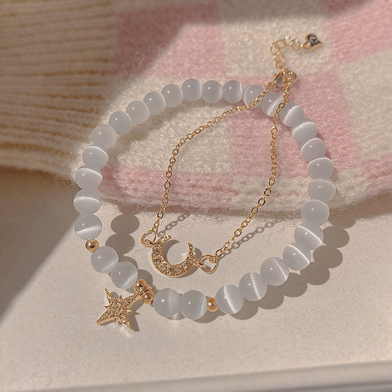 Bracelet Éclat stellaire opalin