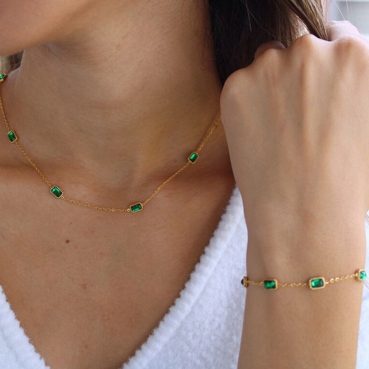 Ensemble bijoux Éclat émeraude