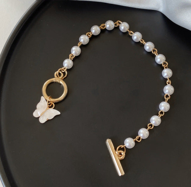 Bracelet Papillon et perles – Douceur féérique