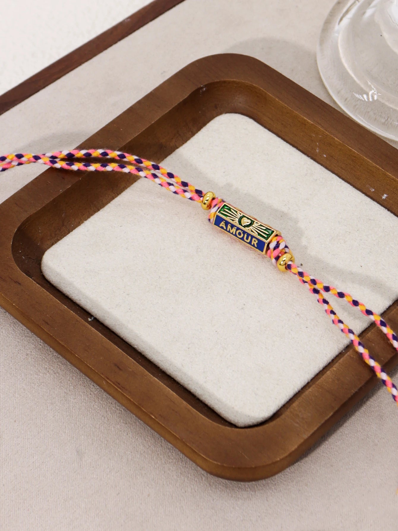 Tribal Style Handmade Braided Rope Pendant Necklace with Letter Charms for Women Party Accessories Necklace Jewelry