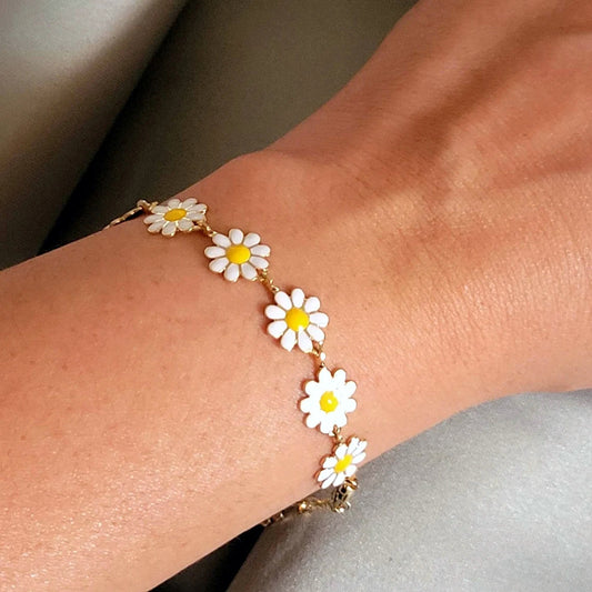 Bracelet Chaîne fleurie - L'élégance discrète