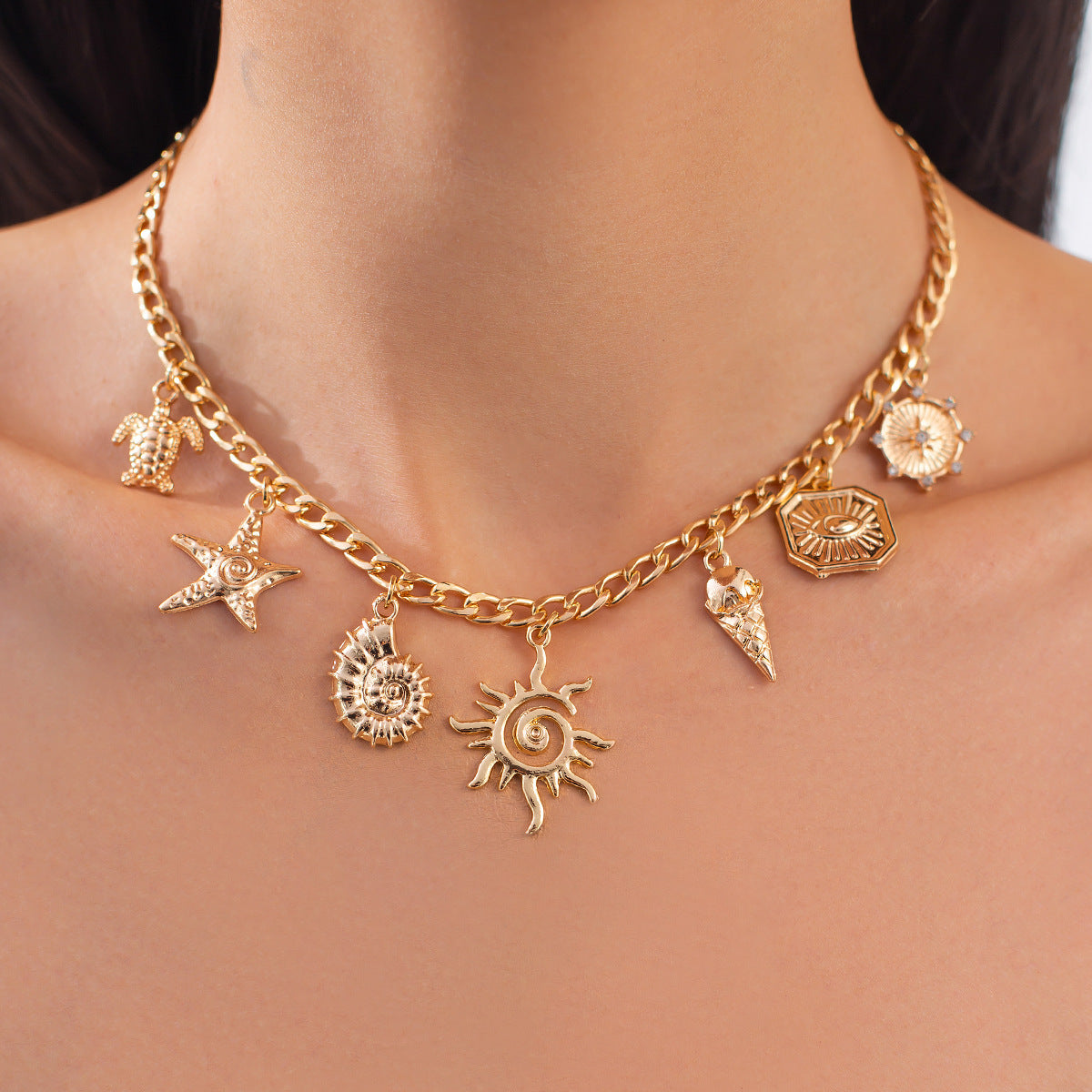 Collier Rayons de soleil dorés - La joie de vivre à porter
