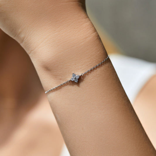 Bracelet Trèfle scintillant