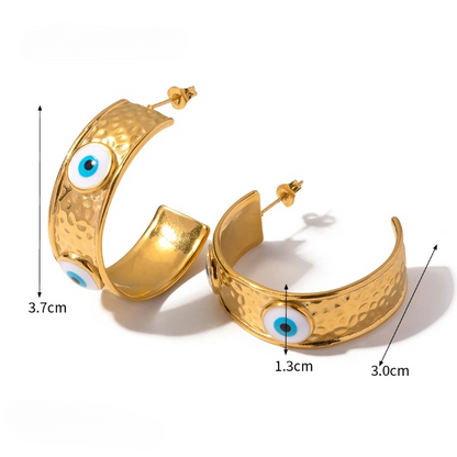 Ensemble boucles d’oreilles & Bague Œil de démon