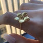 Youthway Trendy Stainless Steel Flower Open Ring Accessories for Women Casting Fashion Charm Finger Jewelry Gift
