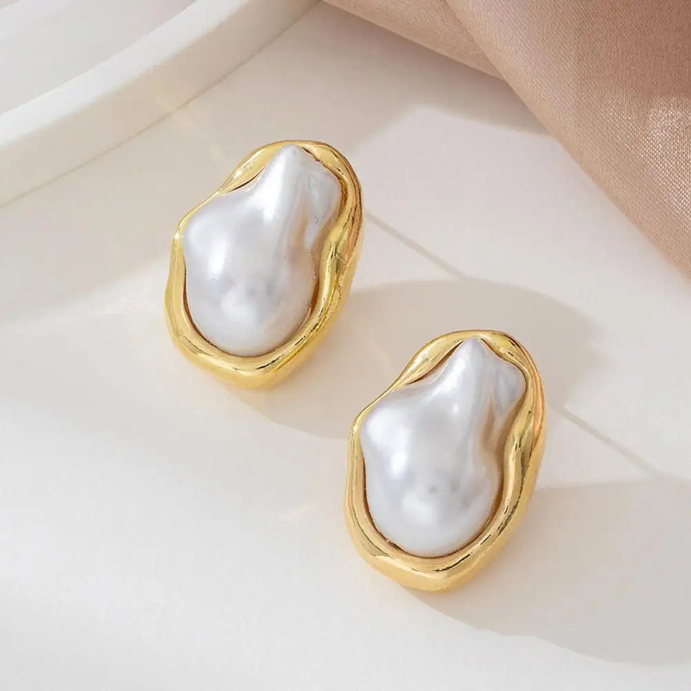  Boucles d'oreilles "Glam baroque" – Finition dorée vintage