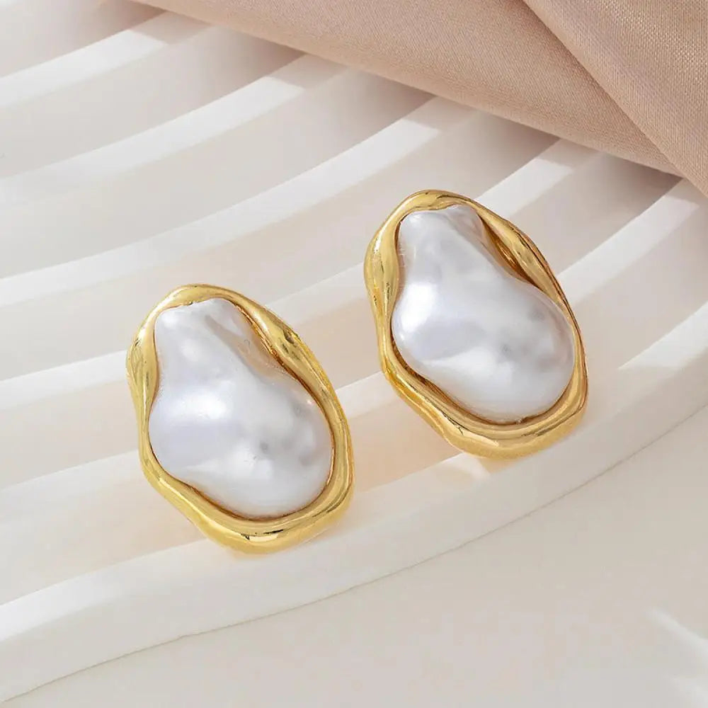  Boucles d'oreilles "Glam baroque" – Finition dorée vintage