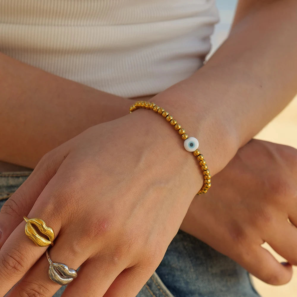 Bracelet "Lucky eye" - Protection et Style doré