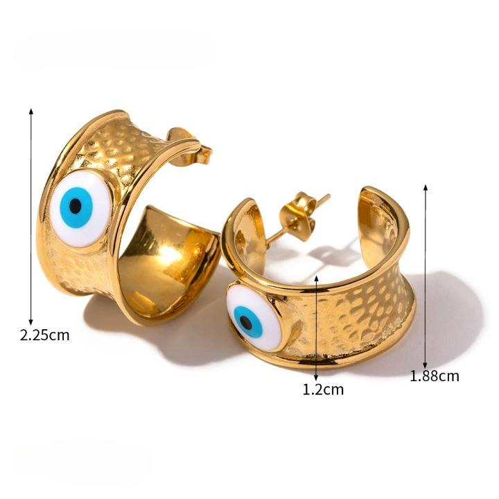 Ensemble boucles d’oreilles & Bague Œil de démon