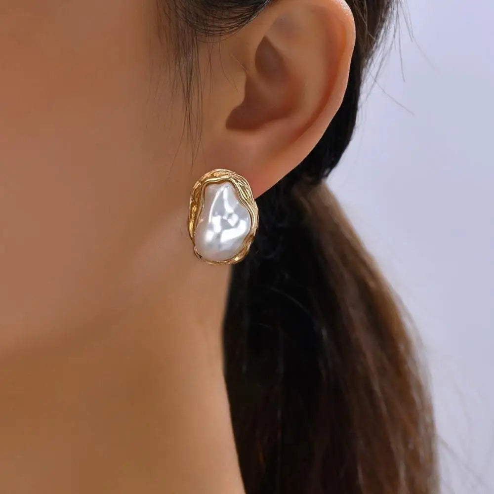  Boucles d'oreilles "Glam baroque" – Finition dorée vintage