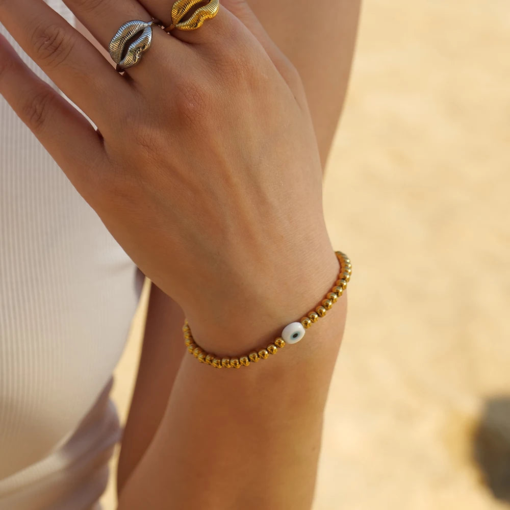 Bracelet "Lucky eye" - Protection et Style doré
