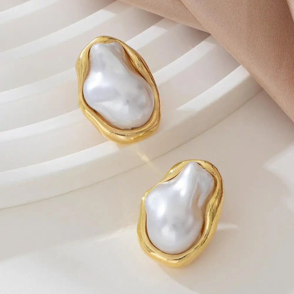  Boucles d'oreilles "Glam baroque" – Finition dorée vintage