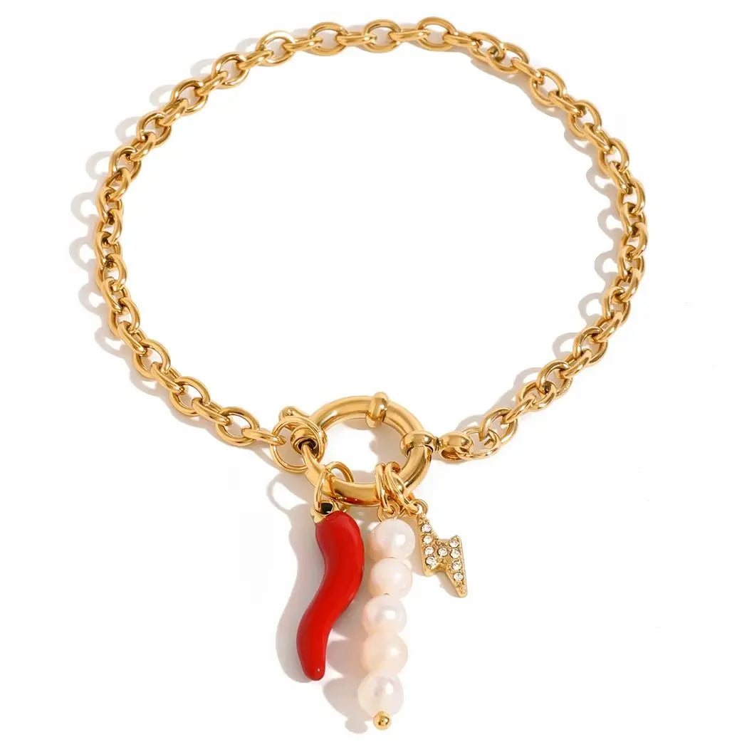 Bracelet "Talisman audacieux" - Charme & Protection dorée
