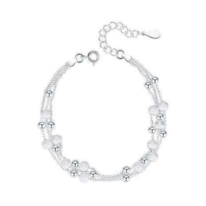  Bracelet Éclat argenté - Perles scintillantes