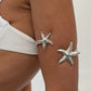 Boho Metal Starfish Open Cuff Bangles for Women Gold Color Punk Flower Geometric Arm Bracelet Summer Beach Party Jewelry Gifts