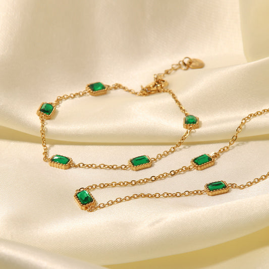 Ensemble bijoux Éclat émeraude