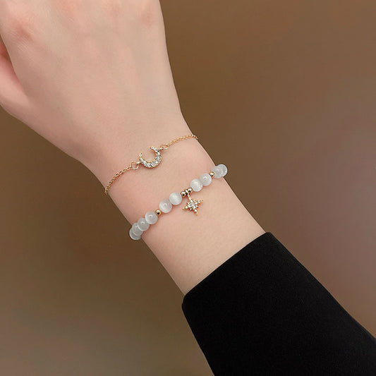 Bracelet Éclat stellaire opalin
