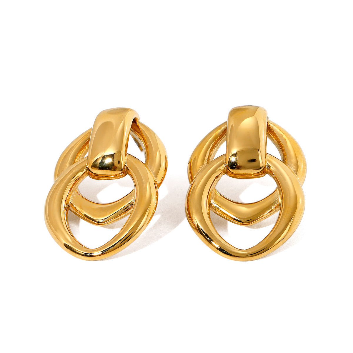 Boucles d'oreilles "Zoey Gold" - L'Élégance texturée
