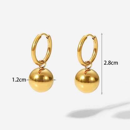 Boucles d'oreilles Boule dorée minimaliste