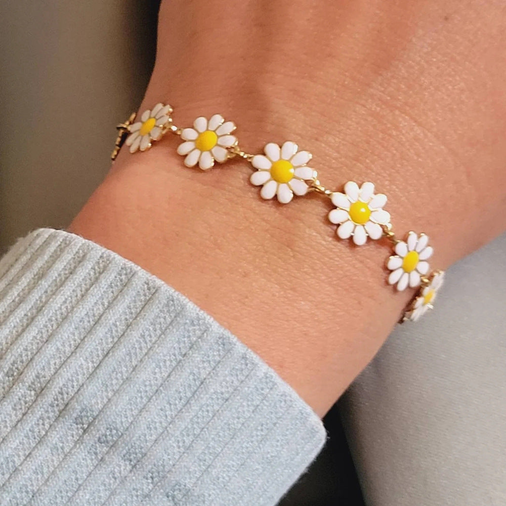 Bracelet Chaîne fleurie - L'élégance discrète