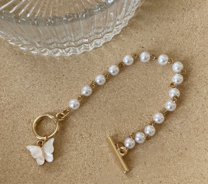 Bracelet Papillon et perles – Douceur féérique